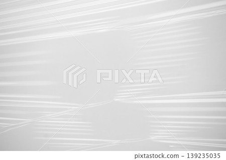 Abstract white plastic film wrap texture background Abstract white plastic film wrap texture background 139235035