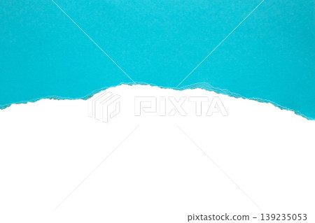 Blue ripped paper torn edges strips isolated on white background Blue ripped paper torn edges strips isolated on white background 139235053