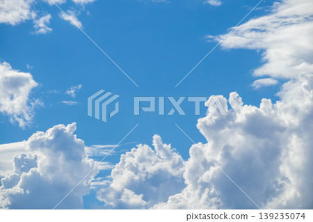 beautiful blue sky with clouds background 139235074