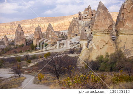 beautiful mountain scenery in the city Cappadocia in Turkey beautiful mountain scenery in the city Cappadocia in Turkey 139235113