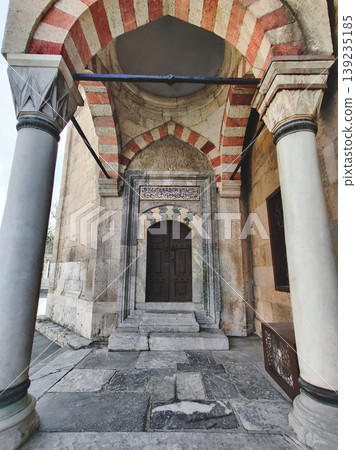 Architectural details of the entrance to Mevlana Museum in Konya Turkey Architectural details of the entrance to Mevlana Museum in Konya Turkey 139235185