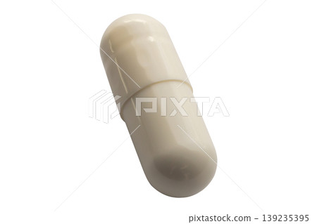 White medicine pill capsule isolated on white background White medicine pill capsule isolated on white background 139235395