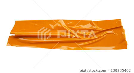 Brown adhesive tape isolated on white background Brown adhesive tape isolated on white background 139235402