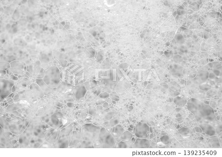 Abstract white soap foam bubbles texture background Abstract white soap foam bubbles texture background 139235409