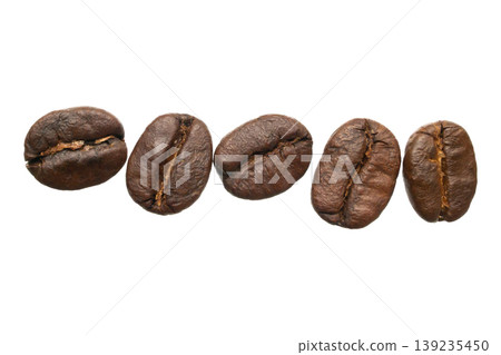 coffee beans isolated on white background coffee beans isolated on white background 139235450