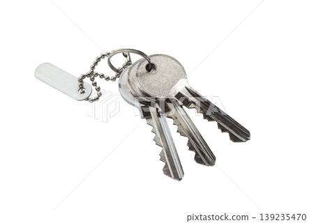 house keys isolated on white background house keys isolated on white background 139235470