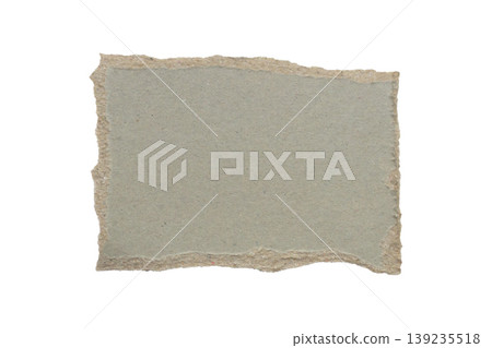 piece of gray paper tear isolated on white background piece of gray paper tear isolated on white background 139235518