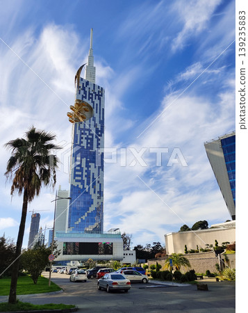 high building tower in the city of Batumi Georgia high building tower in the city of Batumi Georgia 139235883