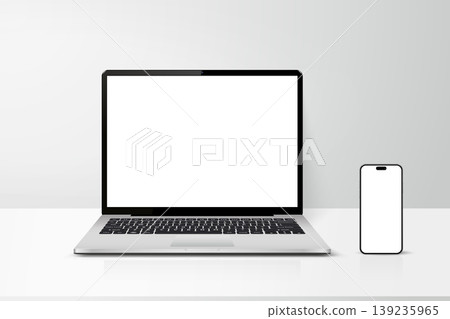 Responsive web design and website layout, devices mockup. Smartphone and laptop template mockup Responsive web design and website layout, devices mockup. Smartphone and laptop template mockup 139235965