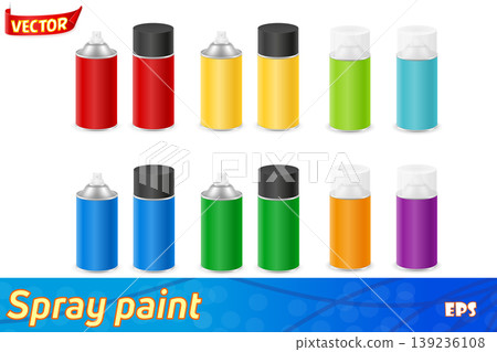 spray paint in a metal can container vector illustration 139236108