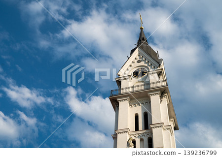 beautiful cathedral on the background of the blue sky 139236799