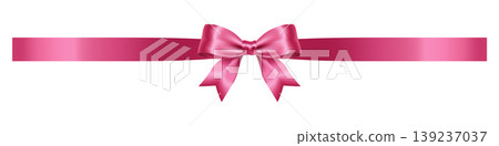Elegant Pink Ribbon with Center Bow Elegant Pink Ribbon with Center Bow 139237037