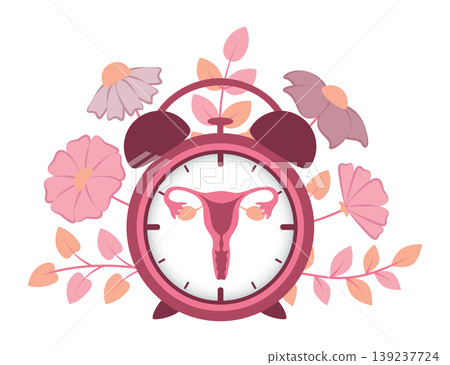 female reproductive system women uterus in the ringing alarm clock vector illustration female reproductive system women uterus in the ringing alarm clock vector illustration 139237724