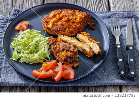 Traditional Polish gluten free pork kotlet schabowy Traditional Polish gluten free pork kotlet schabowy 139237782