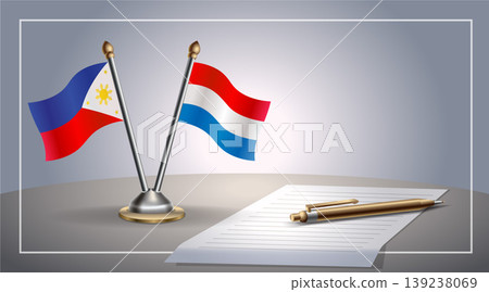 Small national flag of Philippine and Netherlands flag Relation, Template Vector Illustration Small national flag of Philippine and Netherlands flag Relation, Template Vector Illustration 139238069