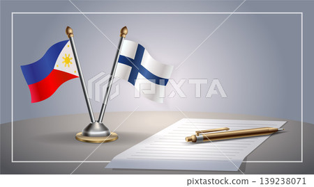 Small national flag of Philippine and Finland flag Relation, Template Vector Illustration Small national flag of Philippine and Finland flag Relation, Template Vector Illustration 139238071