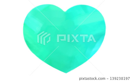 A hand-drawn heart shape painted with watercolors A hand-drawn heart shape painted with watercolors 139238197