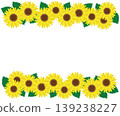Simple and cute sunflower frame material 139238227