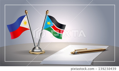 Small national flag of Philippine and Republic of North Sudan flag Relation, Template Vector Illustration Small national flag of Philippine and Republic of North Sudan flag Relation, Template Vector Illustration 139238439