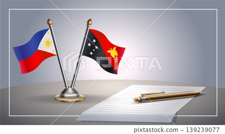 Small national flag of Philippine and Papua New Guinea flag Relation, Template Vector Illustration Small national flag of Philippine and Papua New Guinea flag Relation, Template Vector Illustration 139239077