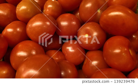 Top view of a large pile of fresh ripe red tomatoes Top view of a large pile of fresh ripe red tomatoes 139239476