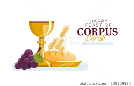 Sacramental wine and bread for holy mass celebration 139239523