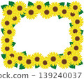 Summer sunflower frame 139240037
