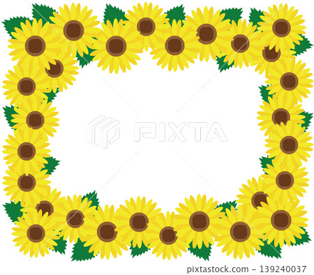 Summer sunflower frame Summer sunflower frame 139240037