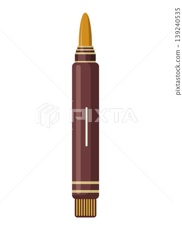 Minimalist eyeliner pen illustration, cosmetic makeup tool with precision tip, modern beauty product design, flat vector isolated on white background Minimalist eyeliner pen illustration, cosmetic makeup tool with precision tip, modern beauty product design, flat vector isolated on white background 139240535