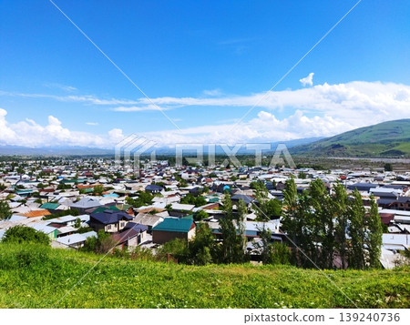 City and mountain range City and mountain range 139240736