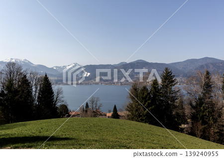 Panorama of lake Tegernsee, Bavaria, Germany Panorama of lake Tegernsee, Bavaria, Germany 139240955