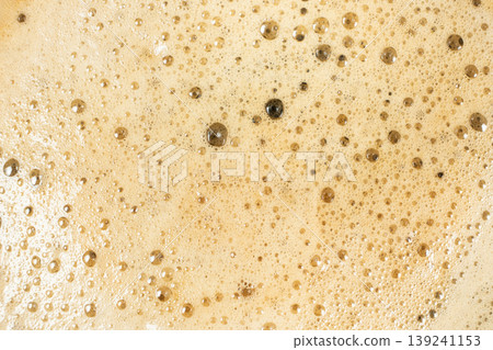 Brown and gold coffee bubbles texture for culinary background. Brown and gold coffee bubbles texture for culinary background. 139241153