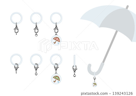 雨傘標記和矽膠環配件及使用範例套裝 | 標記、防損、手工製作、扭蛋玩具 139243126