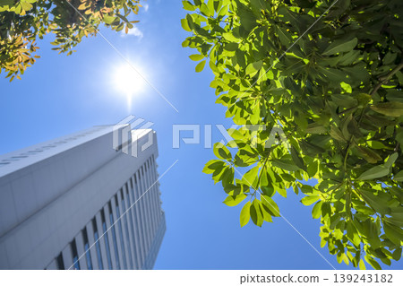 Fresh greenery and blue sky around Nakameguro Station | Scenery of Meguro Ward, Tokyo 139243182