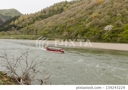 Springtime boat trip down the Mogami River Springtime boat trip down the Mogami River 139243229