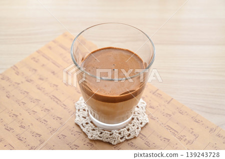 Enjoy a cold Dalgona coffee at home. Enjoy a cold Dalgona coffee at home. 139243728