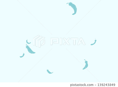 Scattering feathers - silhouette Scattering feathers - silhouette 139243849
