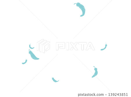 Scattering feathers - silhouette Scattering feathers - silhouette 139243851