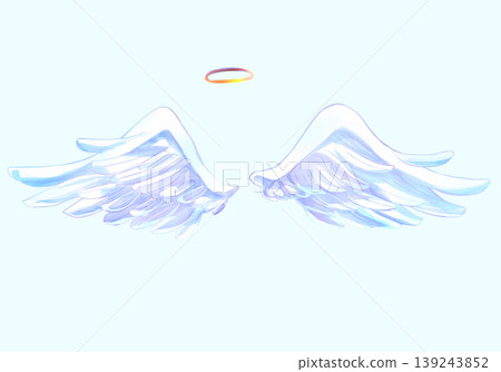 Angel wings and halo Angel wings and halo 139243852