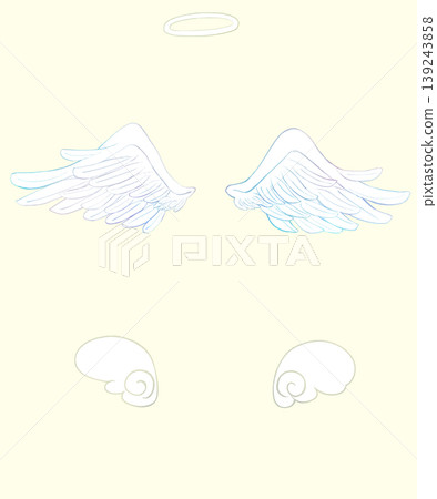 Angel wings and halo (line drawing) Angel wings and halo (line drawing) 139243858