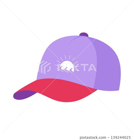 baseball cap in flat style isolated baseball cap in flat style isolated 139244025