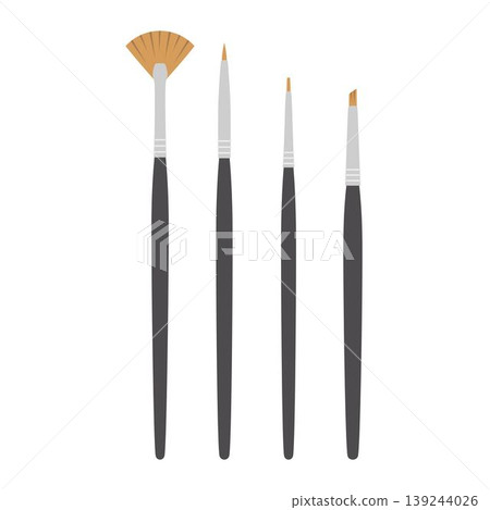 manicure brush set isolated manicure brush set isolated 139244026