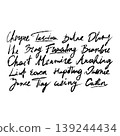 Signature ink set, hand drawn black brush stroke scribble collection, abstract cursive script doodle. Personal name autograph text, messy ink handwriting sign graphic. Signature ink element. 139244434