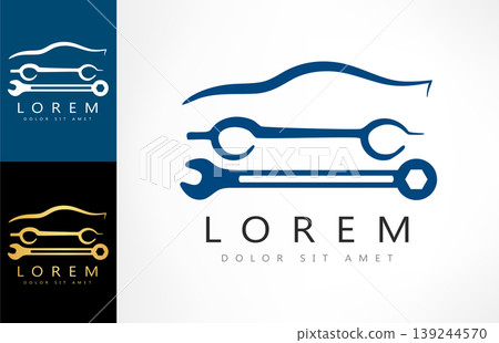 Car repair logo. Auto illustration Car repair logo. Auto illustration 139244570