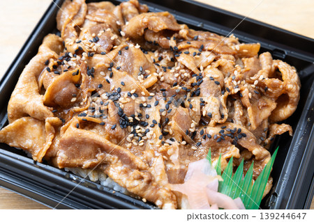 Delicious pork bowls boxed lunch Delicious pork bowls boxed lunch 139244647