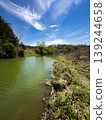 Peaceful Pond Landscape with Blue Sky and Reflections in Nature 139244658
