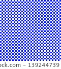 Blue and White Geometric Seamless Pattern with Square Shapes and Checkered Design 139244739