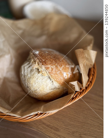 Freshly Baked Artisan Bread in a Rustic Basket Freshly Baked Artisan Bread in a Rustic Basket 139244850
