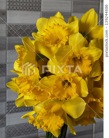 Vibrant Yellow Daffodil Bouquet for Spring Decor Vibrant Yellow Daffodil Bouquet for Spring Decor 139244886