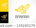 Banana logo vector. Fruit illustration 139245270